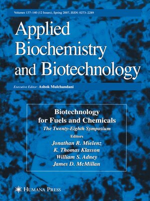 cover image of Biotechnology for Fuels and Chemicals